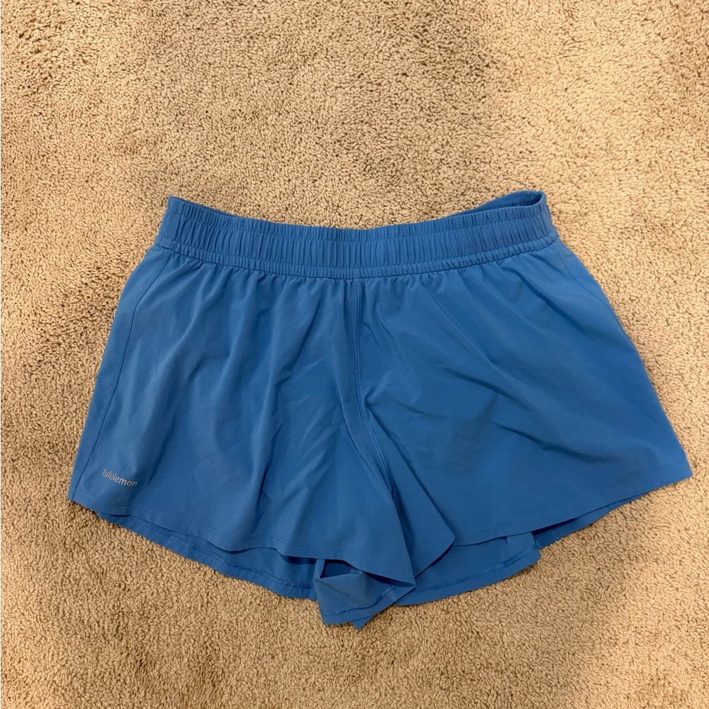 Lululemon Athletica Pace Crush High Rise 2.5” Shorts; color Pool Party; Size L